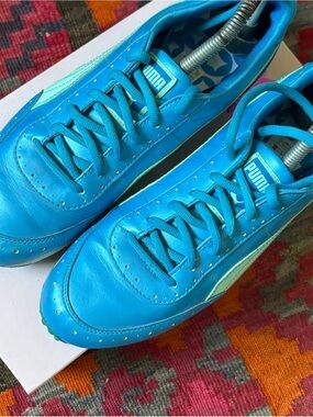 Puma Bright Teal & Mint Low-Top Sneakers